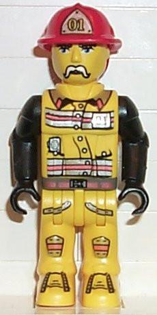 LEGO Minifigure-Fireman in Hat #01-4 Juniors / Jack Stone-JS001-Creative Brick Builders